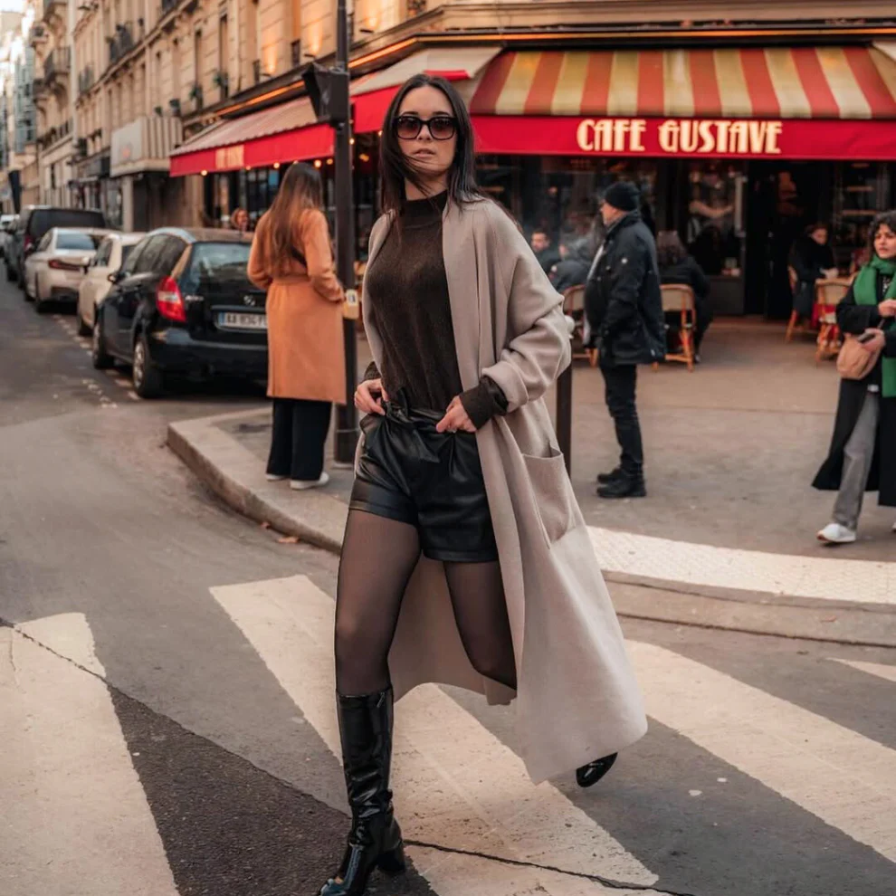 Collant Polaire Effet Transparent