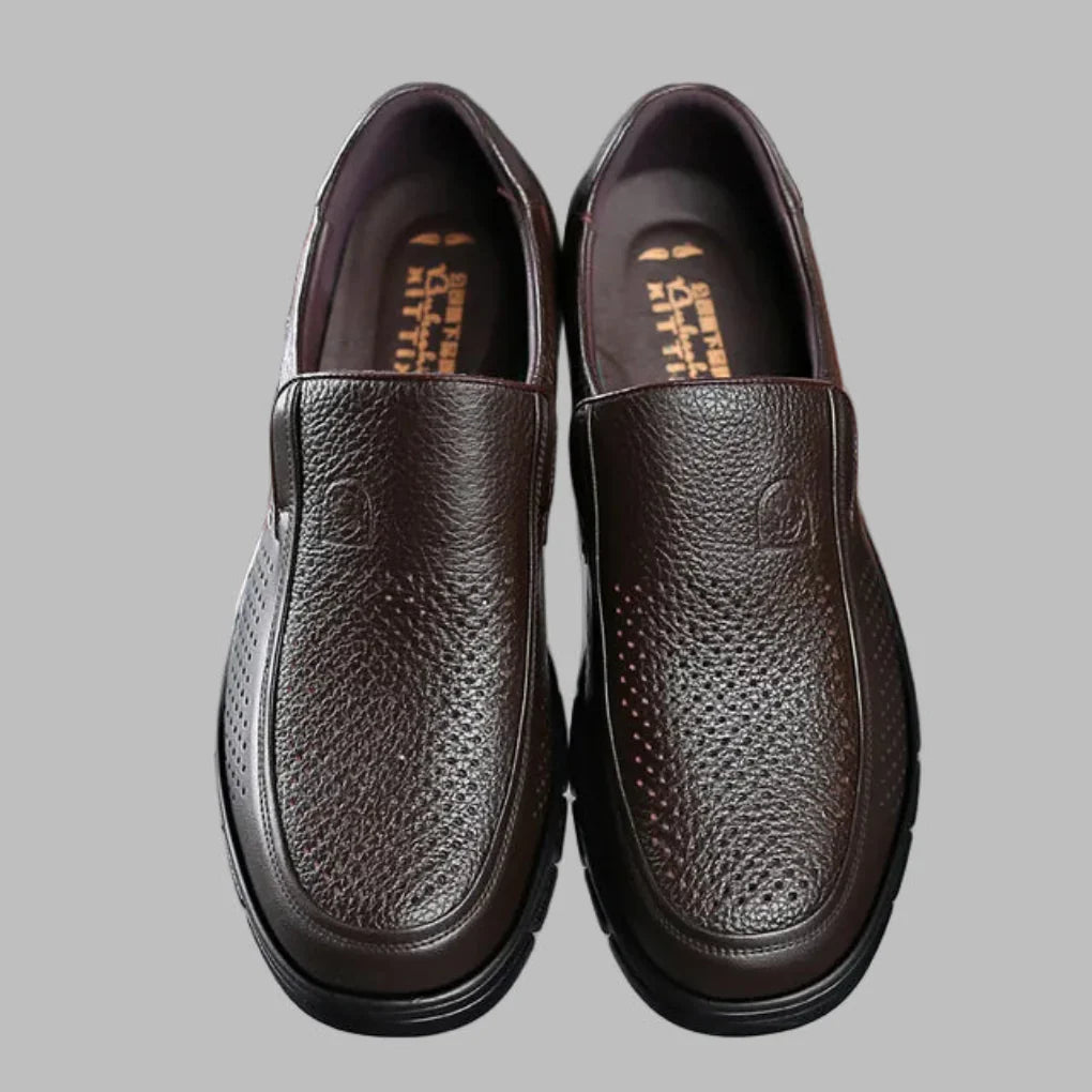 Chaussures décontractées pour hommes en cuir véritable